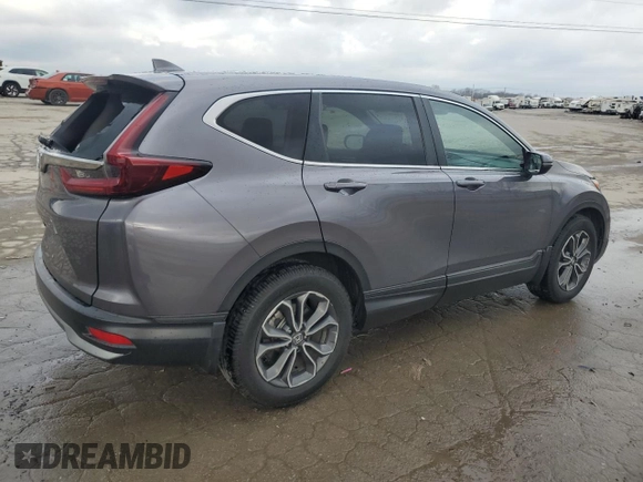 2020 Honda CR-V EX-L with VIN 7FARW1H89LE030842, listed as a Copart auction lot 44244335 with 56,820 mi miles and Salvage Title. Bid and sale history available at carsss.com. Image 3.