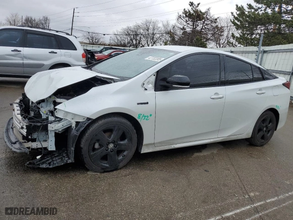 2021 Toyota Prius L Eco with VIN JTDKAMFU5M3129119, listed as a Copart auction lot 47732205 with 66,110 mi miles and Salvage Title. Bid and sale history available at carsss.com. Image 1.