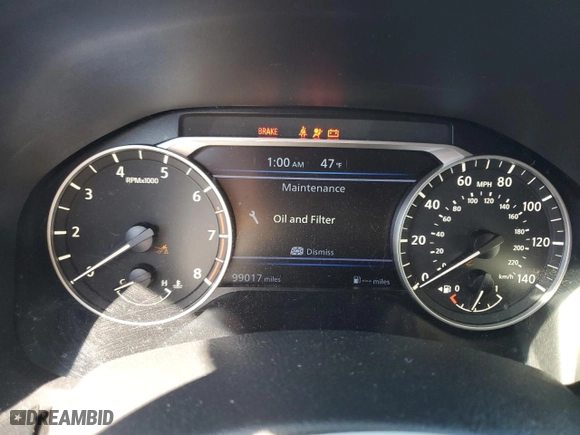 2020 Nissan Altima 2.5 SV with VIN 1N4BL4DV7LC189834, listed as a Copart auction lot 45507365 with 99,017 mi miles and Salvage Title. Bid and sale history available at carsss.com. Image 9.
