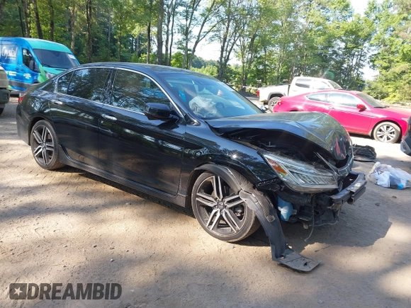 2017 Honda Accord Touring z VIN 1HGCR3F97HA044885, wystawiony jako IAAI lot #42603354 z przebiegiem 175 110 mil mil oraz . Historia ofert i sprzedaży dostępna na DreamBid. Obrazek 1.