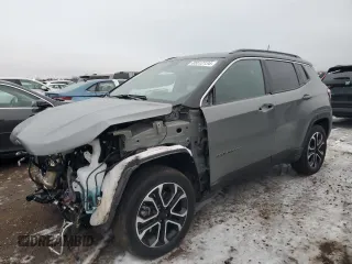 2023 Jeep Compass (RED) Edition with VIN 3C4NJDCN9PT515349, listed as a Copart auction lot 85512134 with 10,720 mi miles and Salvage Title. Bid and sale history available at carsss.com. Image 1.