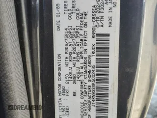 1989 Toyota Pickup с VIN JT4RN93SXK5002435, выставлен на аукционе Copart как лот 55853975 с пробегом 69 780 миль миль и Чистый • Clean title. История ставок и продаж доступна на DreamBid. Изображение 12.