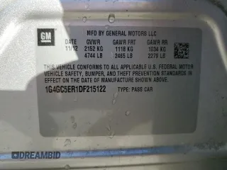 2013 Buick LaCrosse Leather with VIN 1G4GC5ER1DF215122, listed as a Copart auction lot 52426445 with 108,107 mi miles and Salvage Title. Bid and sale history available at carsss.com. Image 13.