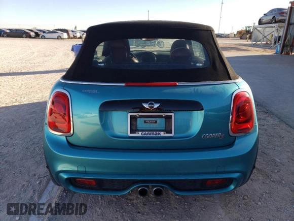 2018 MINI Convertible Cooper S with VIN WMWWG9C59J3C82656, listed as a Copart auction lot 84697254 with 38,453 mi miles and Salvage Title. Bid and sale history available at carsss.com. Image 6.