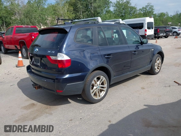 2007 BMW X3 3.0si with VIN WBXPC93477WF13266, listed as a IAAI auction lot 42672586 with 167,796 mi miles and . Bid and sale history available at DreamBid. Image 4.