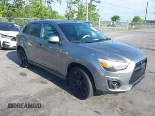2014 Mitsubishi Outlander Sport ES with VIN 4A4AP3AU3EE015825, listed as a IAAI auction lot 42059251 with 153,102 mi miles. Bid and sale history available at carsss.com. Image 1.