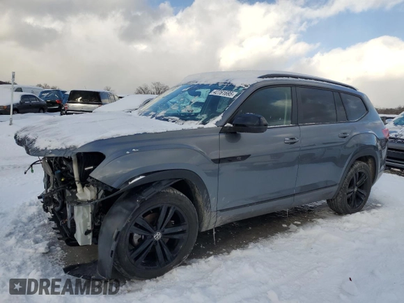 2023 Volkswagen Atlas SEL R-Line Black with VIN 1V2SR2CA3PC552727, listed as a Copart auction lot 42761695 with 31,063 mi miles and Salvage title. Bid and sale history available at DreamBid. Image 1.