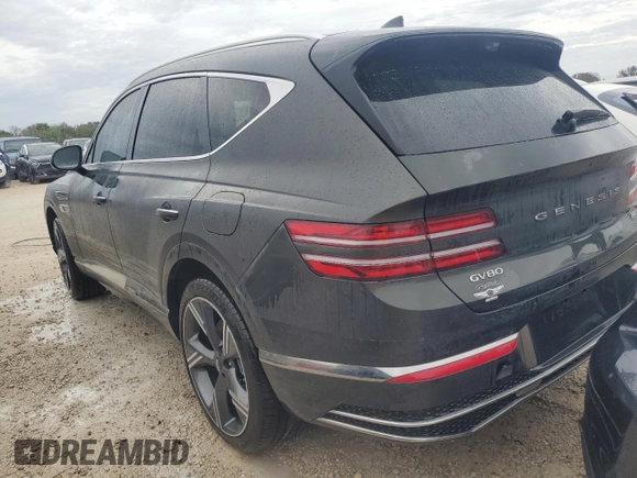 2025 Genesis GV80 Prestige with VIN KMUHEESC7SU212962, listed as a Copart auction lot 75023334 with Not Provided miles and Salvage Title. Bid and sale history available at DreamBid. Image 2.