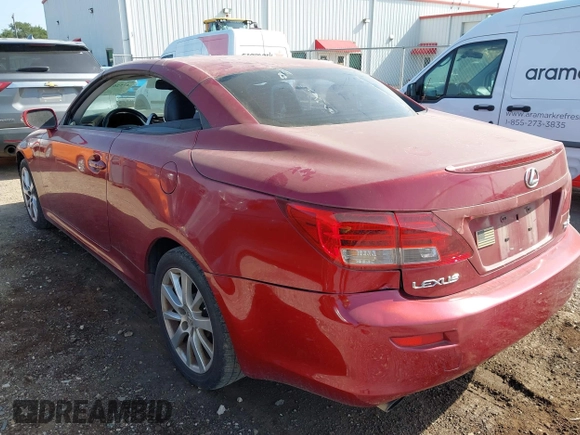 2010 Lexus IS 250 C with VIN JTHFF2C29A2512412, listed as a IAAI auction lot 42526554 with 228,082 mi miles and . Bid and sale history available at DreamBid. Image 3.