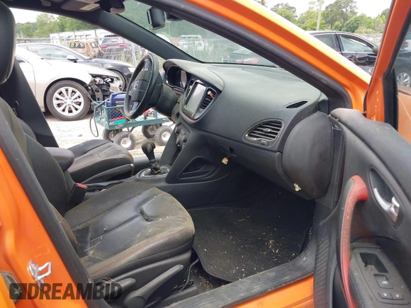 2014 Dodge Dart GT with VIN 1C3CDFEB8ED741922, listed as a IAAI auction lot 42388107 with Not provided miles and . Bid and sale history available at DreamBid. Image 5.