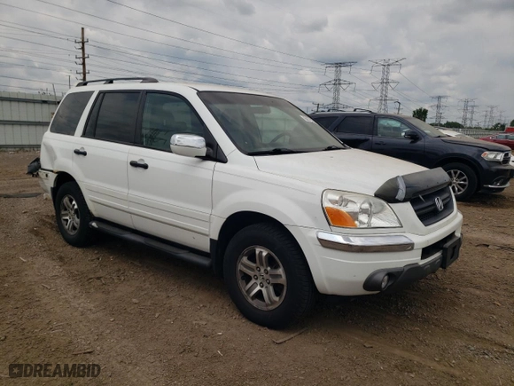 2003 Honda Pilot EX with VIN 2HKYF18763H602644, listed as a Copart auction lot 64075194 with 231,235 mi miles and Salvage Title. Bid and sale history available at carsss.com. Image 4.