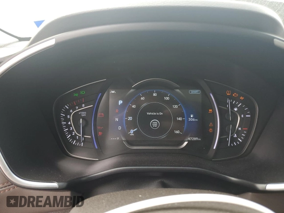2019 Hyundai Santa Fe Limited with VIN 5NMS53AD5KH116648, listed as a Copart auction lot 47574365 with 47,281 mi miles and Salvage Title. Bid and sale history available at carsss.com. Image 9.
