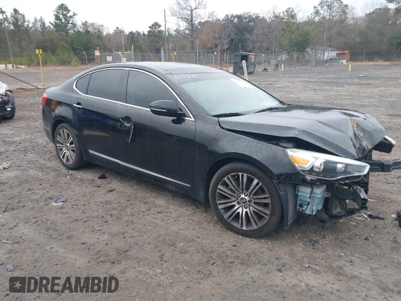 2014 Kia Cadenza Premium with VIN KNALN4D7XE5154705, listed as a IAAI auction lot 41288418 with 168,008 mi miles. Bid and sale history available at carsss.com. Image 1.