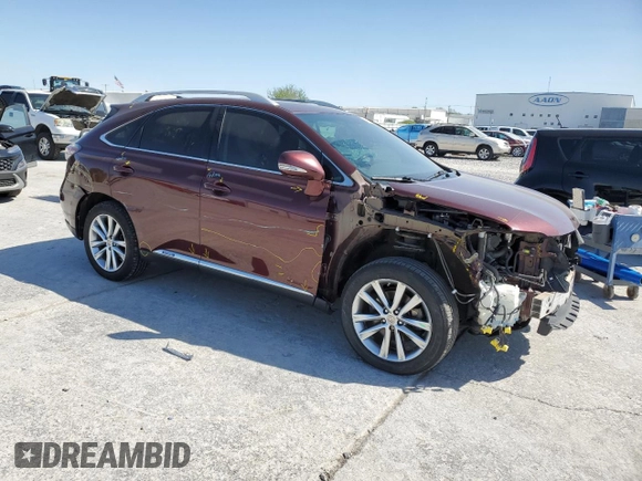 2015 Lexus RX 450h with VIN 2T2BC1BAXFC002778, listed as a Copart auction lot 52628955 with 111,757 mi miles and Salvage Title. Bid and sale history available at DreamBid. Image 4.