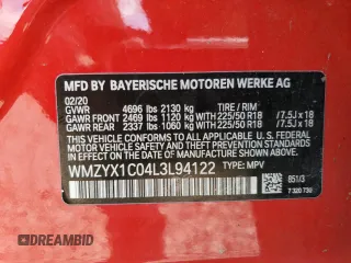 2020 MINI Countryman Cooper S with VIN WMZYX1C04L3L94122, listed as a Copart auction lot 68373054 with 52,160 mi miles and Salvage Title. Bid and sale history available at carsss.com. Image 15.