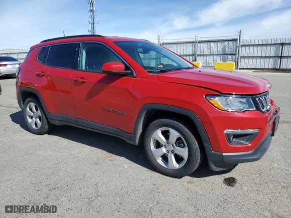 2021 Jeep Compass Latitude with VIN 3C4NJCBB6MT553134, listed as a Copart auction lot 45731175 with 54,261 mi miles and Salvage Title. Bid and sale history available at carsss.com. Image 4.