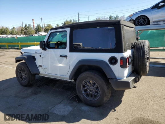 2024 Jeep Wrangler Sport S with VIN 1C4PJXAG1RW349260, listed as a Copart auction lot 60270065 with 5,575 mi miles and Salvage title. Bid and sale history available at DreamBid. Image 2.