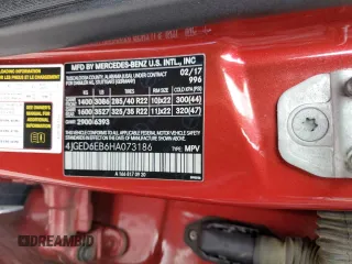 2017 Mercedes-Benz GLE 43 AMG z VIN 4JGED6EB6HA073186, wystawiony jako Copart lot #58568595 z przebiegiem 145 012 mil mil oraz Szkoda całkowita • Salvage title. Historia ofert i sprzedaży dostępna na DreamBid. Obrazek 13.