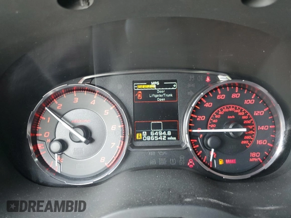 2015 Subaru WRX Premium z VIN JF1VA1D68F9807612, wystawiony jako Copart lot #59752275 z przebiegiem 86 542 mil mil oraz Czysty tytuł • Clean title. Historia ofert i sprzedaży dostępna na DreamBid. Obrazek 9.