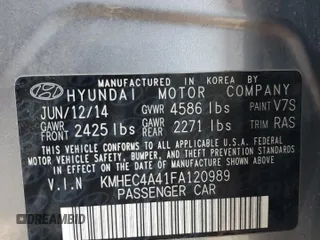 2015 Hyundai Sonata Hybrid Limited with VIN KMHEC4A41FA120989, listed as a Copart auction lot 51571125 with 215,691 mi miles and Clean Title. Bid and sale history available at carsss.com. Image 12.