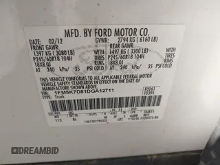 2013 Ford Explorer XLT with VIN 1FM5K7D81DGA12711, listed as a IAAI auction lot 42225281 with 150,866 mi miles and . Bid and sale history available at DreamBid. Image 9.