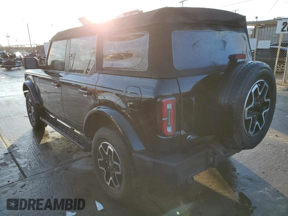 2023 Ford Bronco with VIN 1FMDE5BH9PLB30737, listed as a Copart auction lot 42602925 with 19,386 mi miles and Salvage Title. Bid and sale history available at DreamBid. Image 2.
