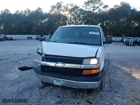 2013 Chevrolet Express Passenger LT with VIN 1GAZG1FG9D1113161, listed as a Copart auction lot 46314085 with 134,960 mi miles and Salvage Title. Bid and sale history available at carsss.com. Image 11.