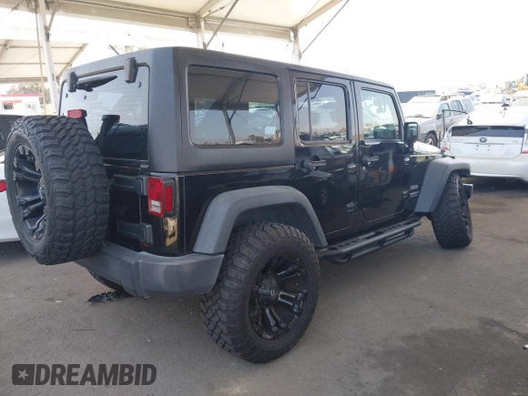 2016 Jeep Wrangler Unlimited Sport with VIN 1C4BJWDG7GL155900, listed as a IAAI auction lot 42380356 with 78,582 mi miles and . Bid and sale history available at DreamBid. Image 4.