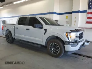 2023 Ford F-150 XL with VIN 1FTEW1EP9PKF55852, listed as a Copart auction lot 58379025 with 46,939 mi miles and Salvage title. Bid and sale history available at DreamBid. Image 4.