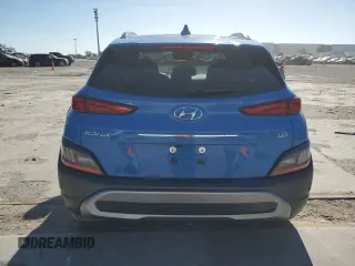 2022 Hyundai Kona Limited with VIN KM8K53A39NU808900, listed as a Copart auction lot 81210963 with 28,021 mi miles and Non repairable. Bid and sale history available at DreamBid. Image 6.