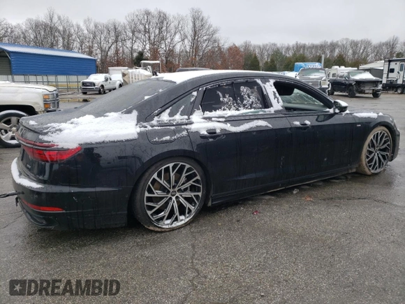 2022 Audi A8 with VIN WAULDAF88NN009542, listed as a Copart auction lot 82178363 with Not provided miles and Clean title. Bid and sale history available at DreamBid. Image 3.
