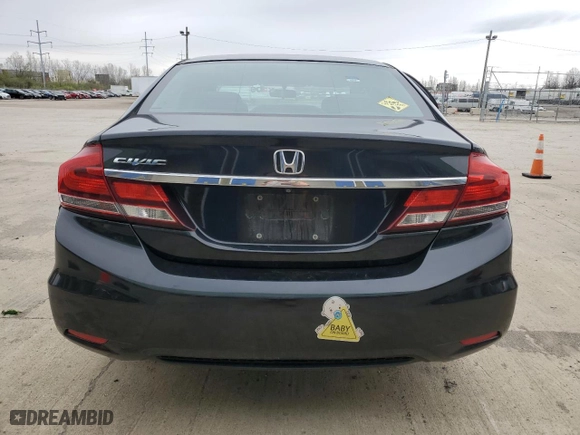 2015 Honda Civic Sedan LX with VIN 19XFB2F53FE272321, listed as a Copart auction lot 52527045 with 80,083 mi miles and Salvage Title. Bid and sale history available at carsss.com. Image 6.