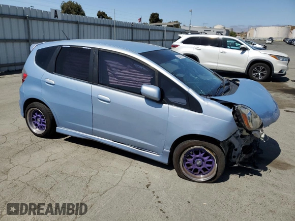 2010 Honda Fit Sport with VIN JHMGE8H49AC011812, listed as a Copart auction lot 60341615 with 187,428 mi miles and Salvage title. Bid and sale history available at DreamBid. Image 4.