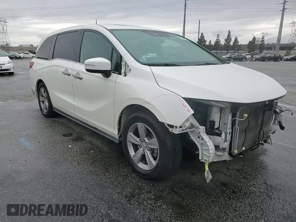 2018 Honda Odyssey EX-L with VIN 5FNRL6H77JB008571, listed as a Copart auction lot 46948585 with 88,699 mi miles and Salvage Title. Bid and sale history available at carsss.com. Image 12.