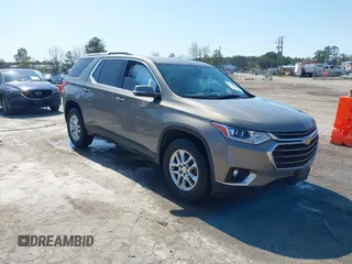2018 Chevrolet Traverse LT Cloth z VIN 1GNEVGKW4JJ281837, wystawiony jako IAAI lot #41919081 z przebiegiem 91 496 mil mil oraz . Historia ofert i sprzedaży dostępna na DreamBid. Obrazek 1.