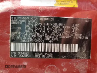 2011 Toyota RAV4 Sport z VIN JTMRK4DV1B5105442, wystawiony jako Copart lot #58872785 z przebiegiem 113 069 mil mil oraz Szkoda całkowita • Salvage title. Historia ofert i sprzedaży dostępna na DreamBid. Obrazek 14.