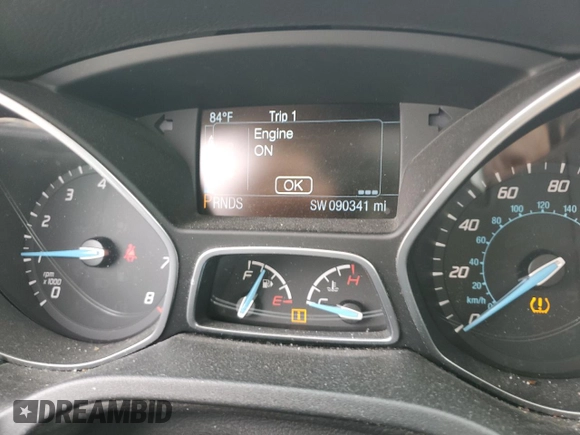 2014 Ford Focus Titanium with VIN 1FADP3N2XEL175862, listed as a Copart auction lot 49873695 with 90,341 mi miles and Salvage title. Bid and sale history available at DreamBid. Image 9.