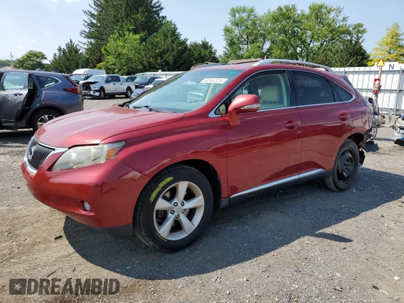 2010 Lexus RX 350 with VIN 2T2BK1BA6AC077960, listed as a Copart auction lot 60544575 with 235,554 mi miles and Salvage title. Bid and sale history available at DreamBid. Image 1.