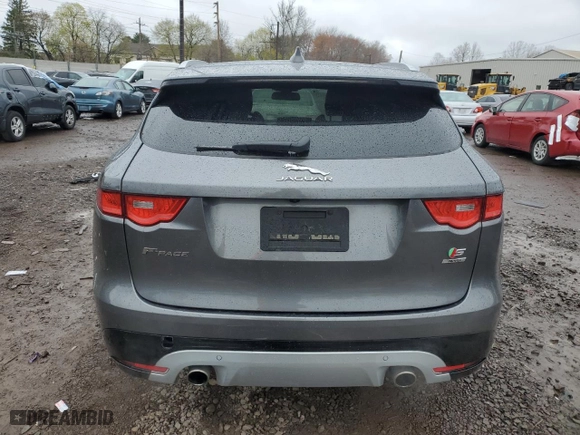 2018 Jaguar F-PACE S with VIN SADCM2FV9JA203808, listed as a Copart auction lot 52248255 with 86,382 mi miles and Salvage Title. Bid and sale history available at carsss.com. Image 6.