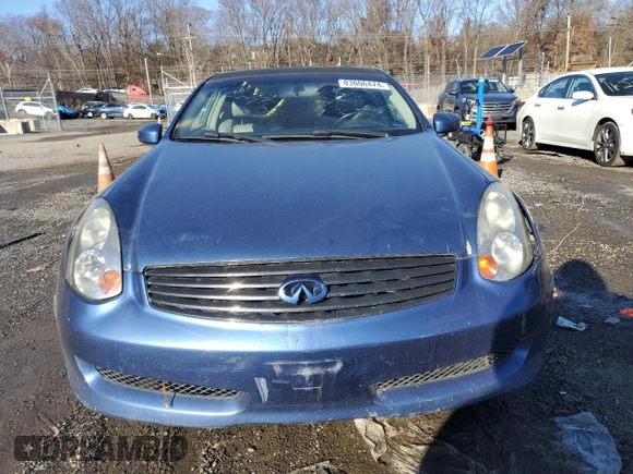 2006 Infiniti G35 Coupe with VIN JNKCV54E26M718313, listed as a Copart auction lot 83006474 with 0 mi miles and Salvage Title. Bid and sale history available at carsss.com. Image 5.