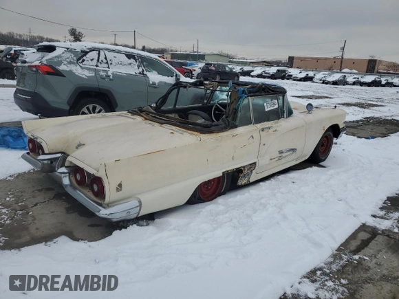 1959 Ford Thunderbird with VIN H9YJ108747, listed as a Copart auction lot 87245994 with 66,285 mi miles and Clean Title. Bid and sale history available at DreamBid. Image 3.