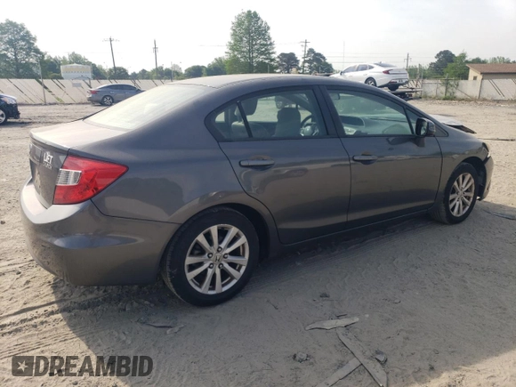 2012 Honda Civic EX with VIN 2HGFB2F81CH601657, listed as a Copart auction lot 55477085 with 152,854 mi miles and Clean Title. Bid and sale history available at DreamBid. Image 3.