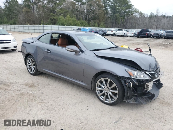 2014 Lexus IS 250 C with VIN JTHFF2C21E2530893, listed as a Copart auction lot 88097695 with 34,258 mi miles and Salvage title. Bid and sale history available at DreamBid. Image 4.