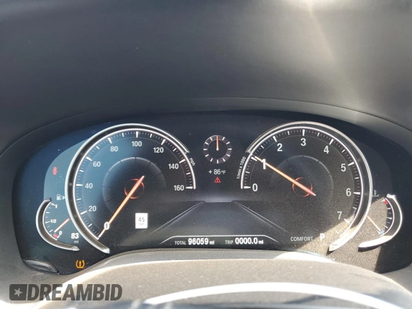 2016 BMW 7 Series 740i with VIN WBA7E2C56GG738788, listed as a Copart auction lot 60654015 with 96,059 mi miles and Clean title. Bid and sale history available at DreamBid. Image 9.