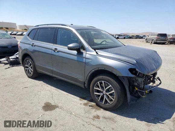 2021 Volkswagen Tiguan S with VIN 3VV0B7AX8MM010519, listed as a Copart auction lot 59809805 with 53,595 mi miles and Salvage title. Bid and sale history available at DreamBid. Image 4.