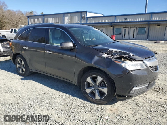 2015 Acura MDX with VIN 5FRYD3H24FB014281, listed as a Copart auction lot 88963145 with 219,167 mi miles and Salvage title. Bid and sale history available at DreamBid. Image 4.