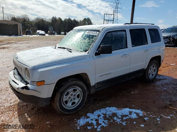 2016 Jeep Patriot Sport with VIN 1C4NJPBB6GD601720, listed as a Copart auction lot 46074725 with 184,698 mi miles and Salvage Title. Bid and sale history available at carsss.com. Image 1.