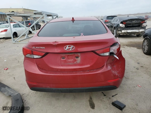 2014 Hyundai Elantra SE with VIN KMHDH4AEXEU160653, listed as a Copart auction lot 49967825 with 152,585 mi miles and Salvage Title. Bid and sale history available at carsss.com. Image 6.