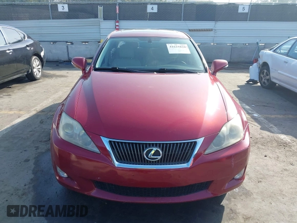 2009 Lexus IS 250 with VIN JTHBK262X95099772, listed as a IAAI auction lot 41625820 with 86,807 mi miles. Bid and sale history available at carsss.com. Image 12.