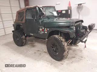 2000 Jeep Wrangler Sahara with VIN 1J4FA59S4YP788741, listed as a IAAI auction lot 41427876 with 209,434 mi miles. Bid and sale history available at carsss.com. Image 1.